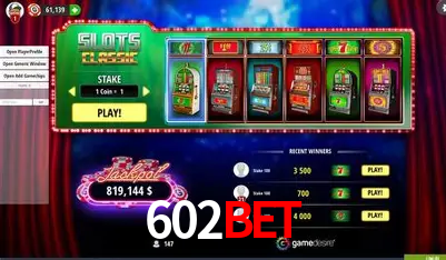Catálogo de jogos 602Bet com fornecedores Pragmatic Play, Evolution, NetEnt