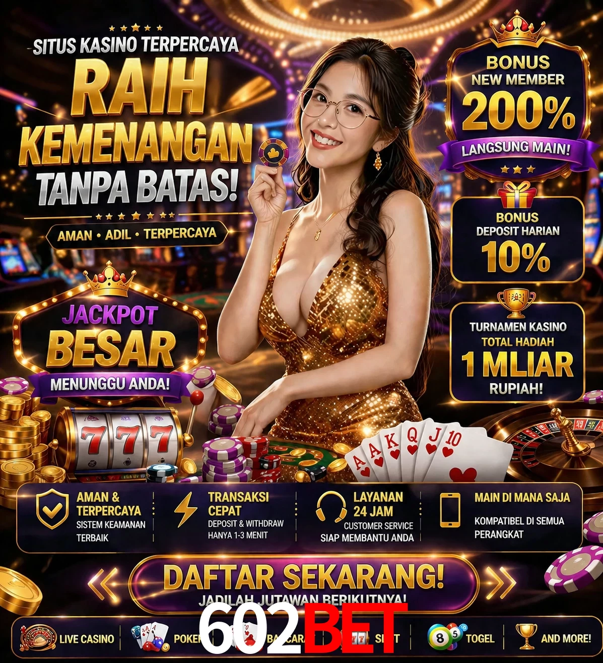 Roleta e blackjack 602Bet